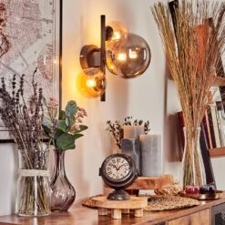 Chehalis Wandleuchte Glas 10 Cm, 15cm Bernsteinfarben, Rauchfarben, 3-flammig -Lampe Verkäufe chehalis wandleuchte glas 10 cm 15cm h3738092 8