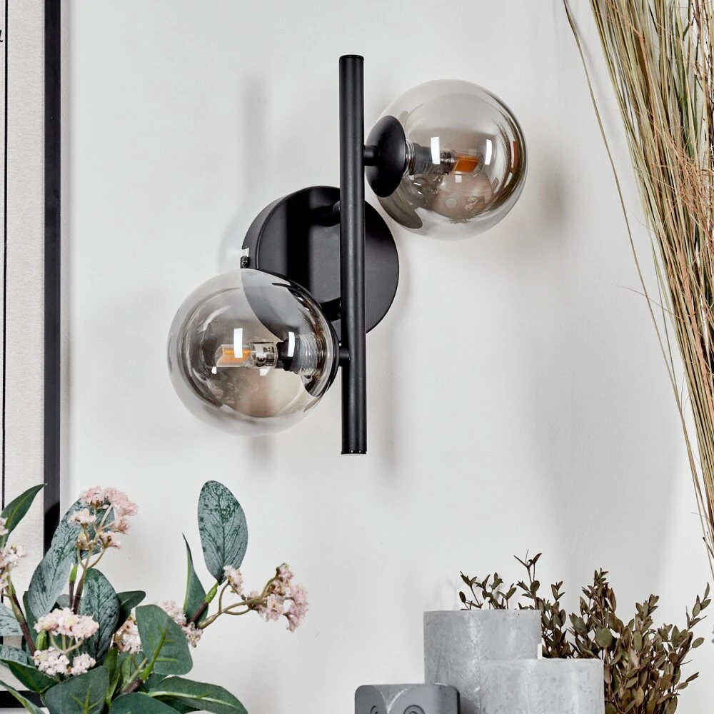 Chehalis Wandleuchte Glas 10 Cm Rauchfarben, 2-flammig 12 Chehalis Wandleuchte Glas 10 Cm Rauchfarben, 2-flammig – Bild 10