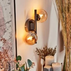 Chehalis Wandleuchte Glas 10 Cm Bernsteinfarben, 2-flammig -Lampe Verkäufe chehalis wandleuchte glas 10 cm h3730041 10