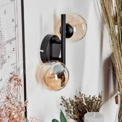 Chehalis Wandleuchte Glas 10 Cm Bernsteinfarben, 2-flammig -Lampe Verkäufe chehalis wandleuchte glas 10 cm h3730041 13