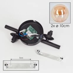 Chehalis Wandleuchte Glas 10 Cm Bernsteinfarben, 2-flammig -Lampe Verkäufe chehalis wandleuchte glas 10 cm h3730041 4