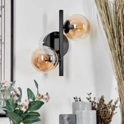 Chehalis Wandleuchte Glas 10 Cm Bernsteinfarben, 2-flammig -Lampe Verkäufe chehalis wandleuchte glas 10 cm h3730041 9