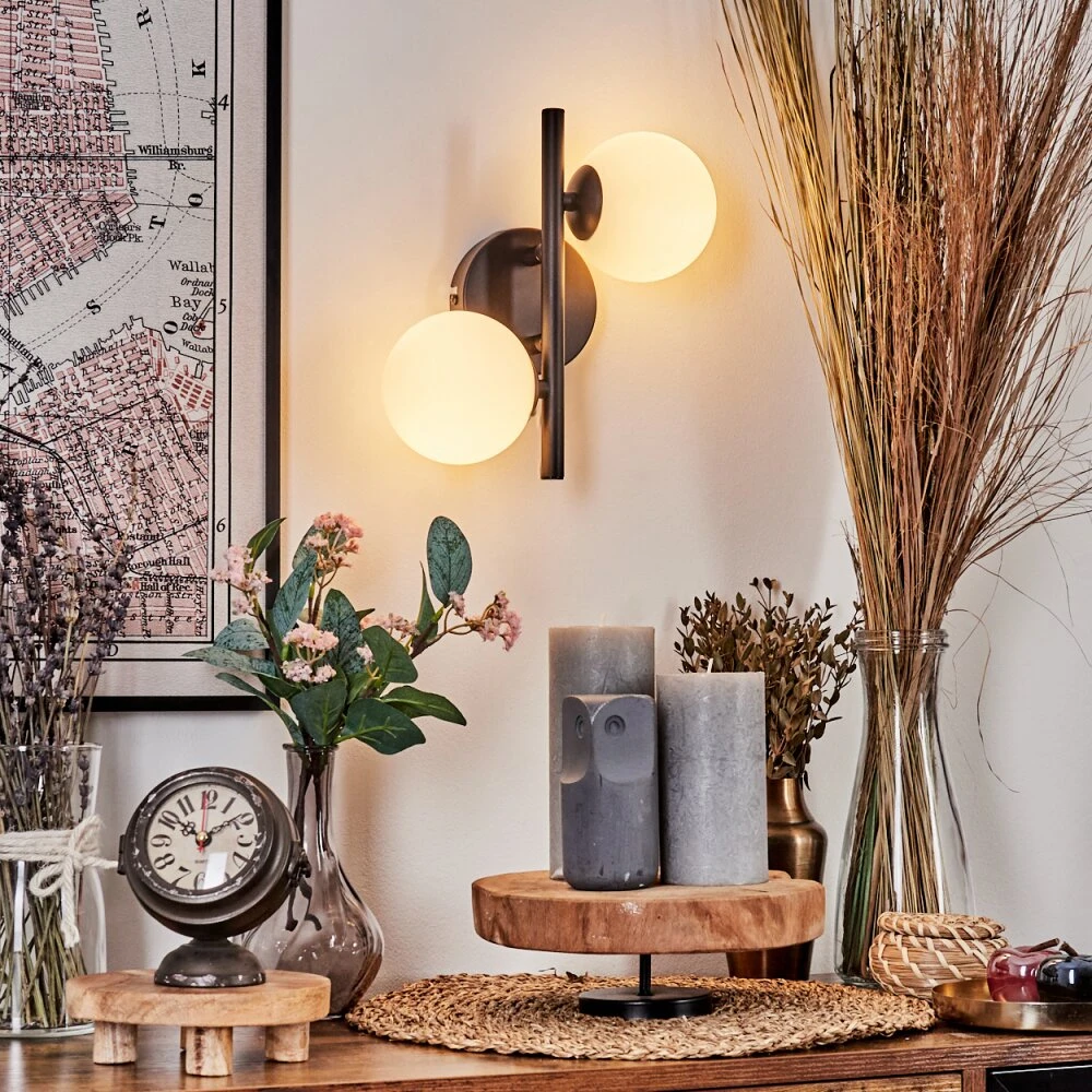 Chehalis Wandleuchte Glas 10 Cm Weiß, 2-flammig 9 Chehalis Wandleuchte Glas 10 Cm Weiß, 2-flammig – Bild 7