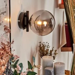 Chehalis Wandleuchte Glas 15 Cm Rauchfarben, 1-flammig -Lampe Verkäufe chehalis wandleuchte glas 15 cm h3727508 10