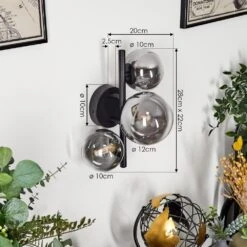 Chehalis Wandleuchte Schwarz, 3-flammig -Lampe Verkäufe chehalis wandleuchte h3586327 3