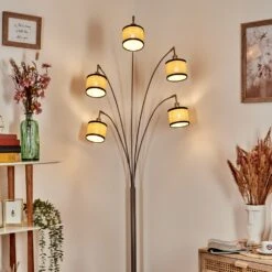 Chellas Stehleuchte Nickel-Matt, Schwarz, 5-flammig -Lampe Verkäufe chellas stehleuchte h3863336 6