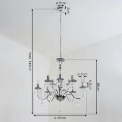 Cheop Kronleuchter Chrom, Transparent, Klar, 9-flammig -Lampe Verkäufe cheop kronleuchter h3637715 3