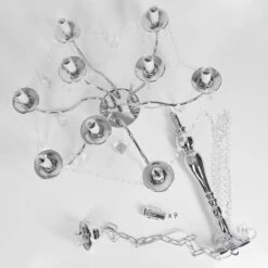 Cheop Kronleuchter Chrom, Transparent, Klar, 9-flammig -Lampe Verkäufe cheop kronleuchter h3637715 4