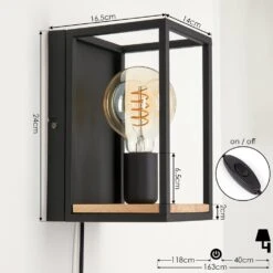 Colebrook Wandleuchte Naturfarben, Schwarz, 1-flammig -Lampe Verkäufe colebrook wandleuchte h3568750 3