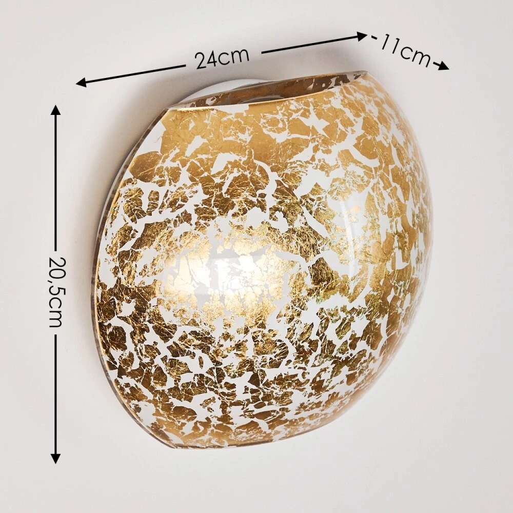Concha Wandleuchte Weiß, 1-flammig 4 Concha Wandleuchte Weiß, 1-flammig – Bild 2