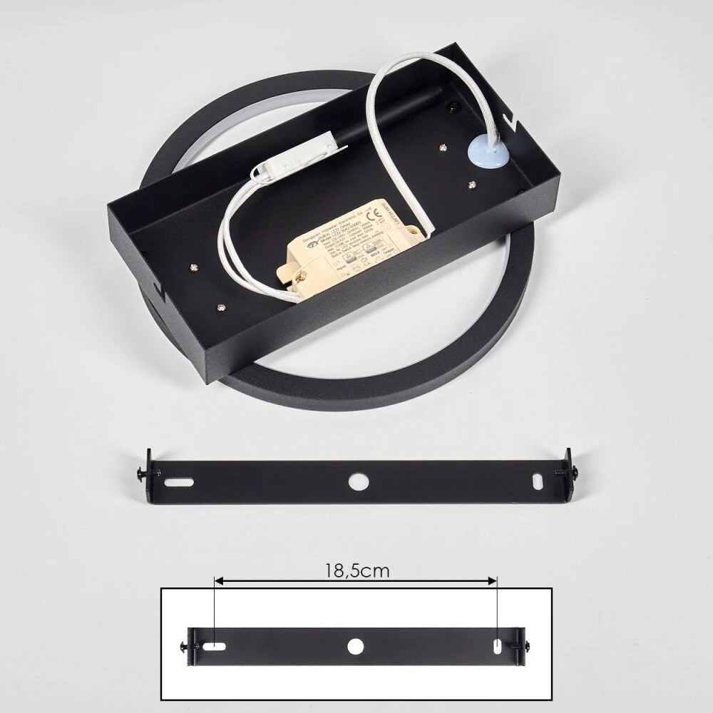 Cornol Wandleuchte LED Naturfarben, Schwarz, 1-flammig 7 Cornol Wandleuchte LED Naturfarben, Schwarz, 1-flammig – Bild 5