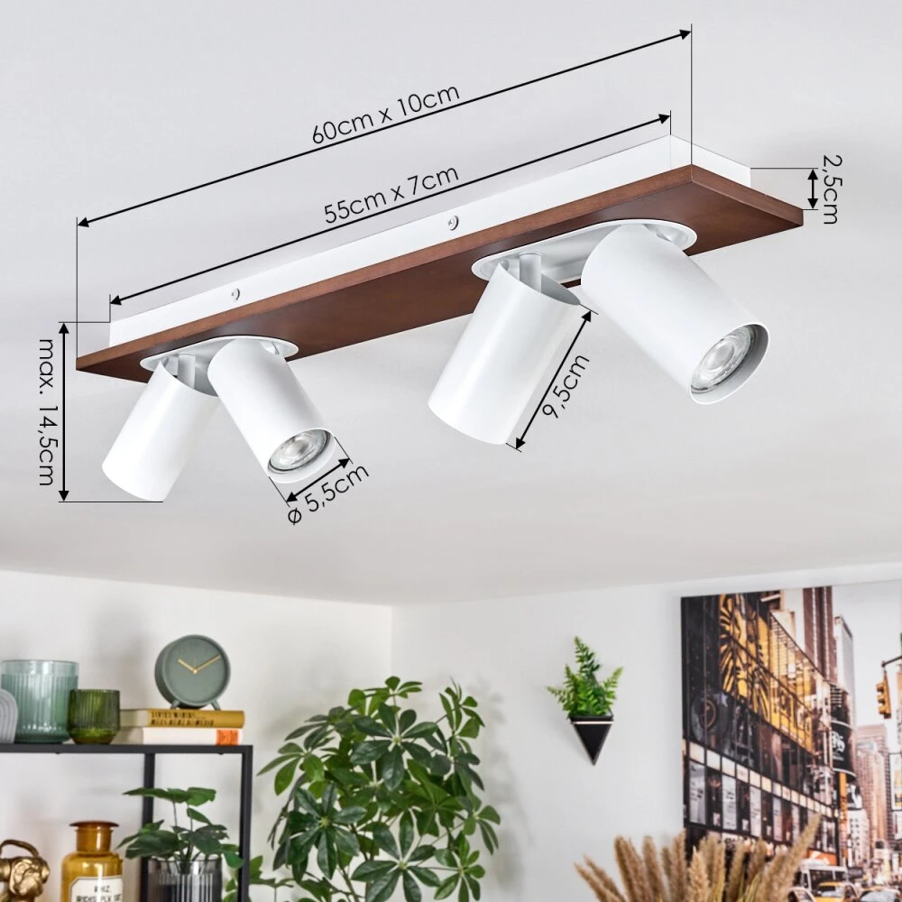 Dalan Deckenleuchte LED Naturfarben, Weiß, 4-flammig 6 Dalan Deckenleuchte LED Naturfarben, Weiß, 4-flammig – Bild 4