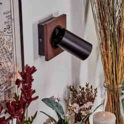 Dalan Wandleuchte LED Naturfarben, Schwarz, 1-flammig -Lampe Verkäufe dalan wandleuchte h9032854 9