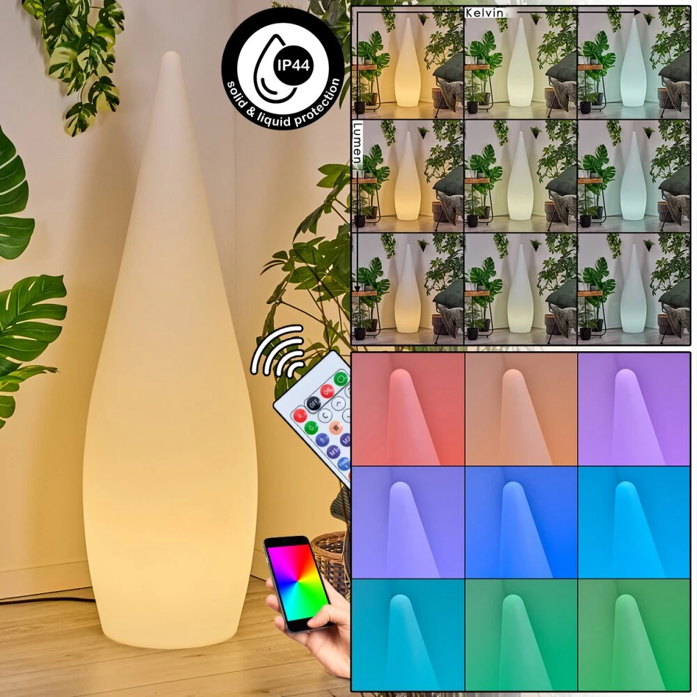 Dalon Außenstehleuchte LED Weiß, 1-flammig, Fernbedienung 3 Dalon Außenstehleuchte LED Weiß, 1-flammig, Fernbedienung