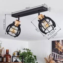 Dandin Deckenleuchte Schwarz, 2-flammig -Lampe Verkäufe dandin deckenleuchte h3639085 3