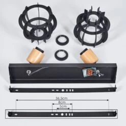 Dandin Deckenleuchte Schwarz, 2-flammig -Lampe Verkäufe dandin deckenleuchte h3639085 4