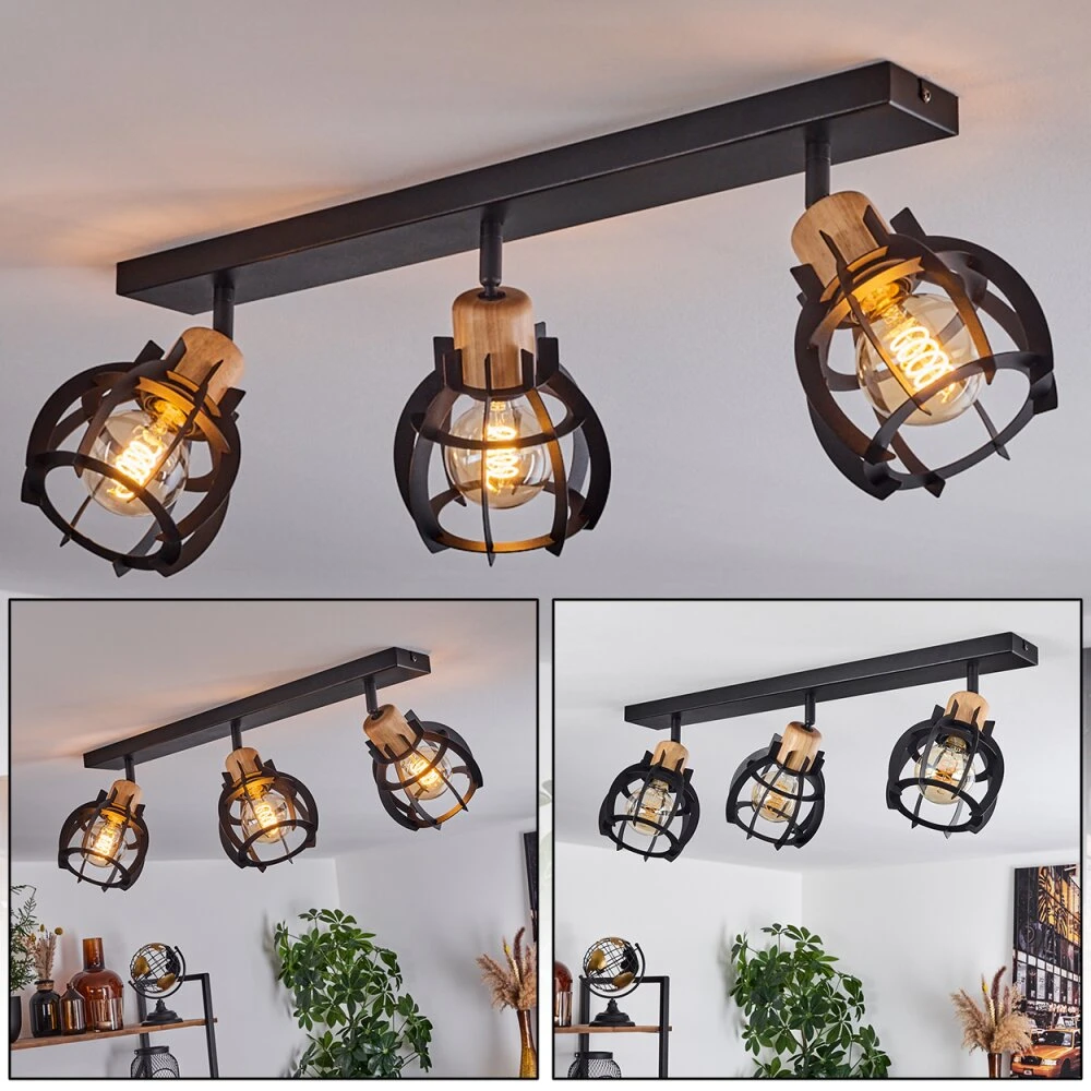 Dandin Deckenleuchte Schwarz, 3-flammig 3 Dandin Deckenleuchte Schwarz, 3-flammig