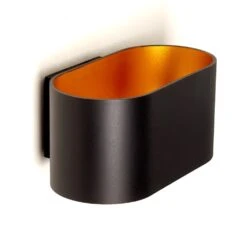 Dapp Wandleuchte Schwarz-Gold, 1-flammig -Lampe Verkäufe dapp wandleuchte h3001004 do4 5