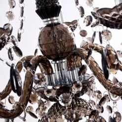 Delhi Kronleuchter Schwarz, Transparent, Klar, 5-flammig -Lampe Verkäufe delhi kronleuchter h3343920 do1 10