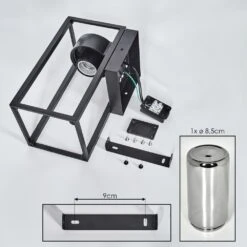 Doninhas Außenwandleuchte Schwarz, 1-flammig -Lampe Verkäufe doninhas aussenwandleuchte h3825136 4