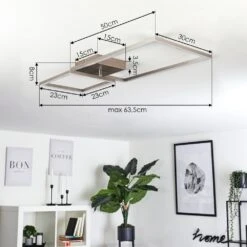 Doyon Deckenleuchte LED Nickel-Matt, 1-flammig -Lampe Verkäufe doyon deckenleuchte h3459133 3