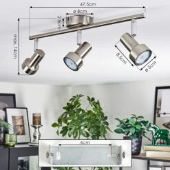 Edain Deckenleuchte LED Chrom, Nickel-Matt, 3-flammig 17 Edain Deckenleuchte LED Chrom, Nickel-Matt, 3-flammig -Lampe Verkäufe edain deckenleuchte h3879610 3