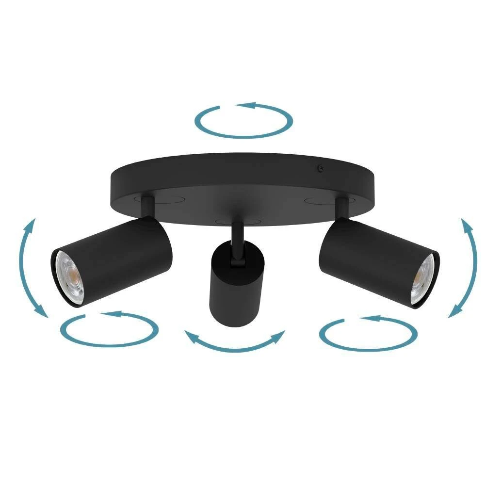 Eglo TELIMBELA-Z Deckenleuchte LED Schwarz, 3-flammig, Farbwechsler 5 Eglo TELIMBELA-Z Deckenleuchte LED Schwarz, 3-flammig, Farbwechsler – Bild 3
