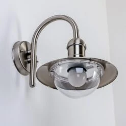 Elima Außenwandleuchte Edelstahl, 1-flammig -Lampe Verkäufe elima aussenwandleuchte h104 do8 16