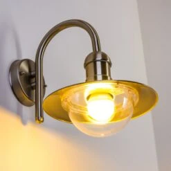 Elima Außenwandleuchte Edelstahl, 1-flammig -Lampe Verkäufe elima aussenwandleuchte h104 do8 8