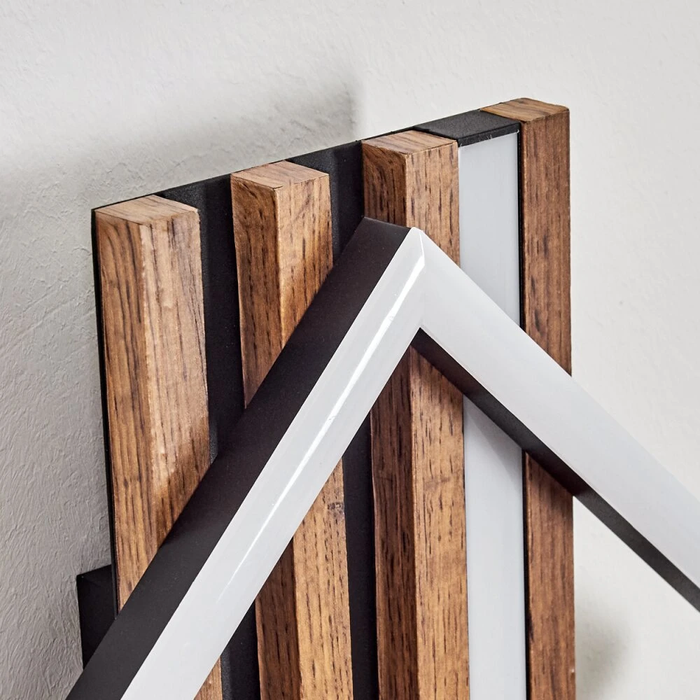 Ellekilde Wandleuchte LED Braun, Holzoptik, Schwarz, 1-flammig 5 Ellekilde Wandleuchte LED Braun, Holzoptik, Schwarz, 1-flammig – Bild 3