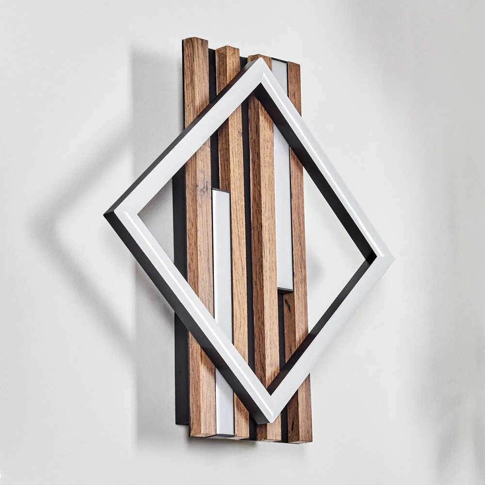 Ellekilde Wandleuchte LED Braun, Holzoptik, Schwarz, 1-flammig 6 Ellekilde Wandleuchte LED Braun, Holzoptik, Schwarz, 1-flammig – Bild 4