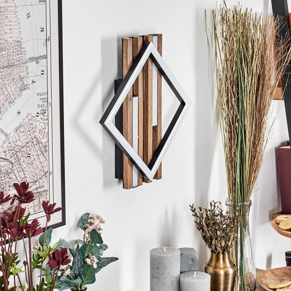 Ellekilde Wandleuchte LED Braun, Holzoptik, Schwarz, 1-flammig 9 Ellekilde Wandleuchte LED Braun, Holzoptik, Schwarz, 1-flammig – Bild 7