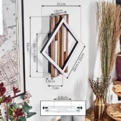 Ellekilde Wandleuchte LED Braun, Holzoptik, Schwarz, 1-flammig 24 Ellekilde Wandleuchte LED Braun, Holzoptik, Schwarz, 1-flammig -Lampe Verkäufe ellekilde wandleuchte h3901663 8