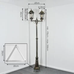 Etoe Kandelaber Gold, Schwarz, 2-flammig -Lampe Verkäufe etoe kandelaber h3821695 3