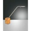 Fabas Luce Viktor Tischleuchte LED Holz Hell, Nickel-Matt, 1-flammig -Lampe Verkäufe fabas luce viktor tischleuchte 3385 30 178 0