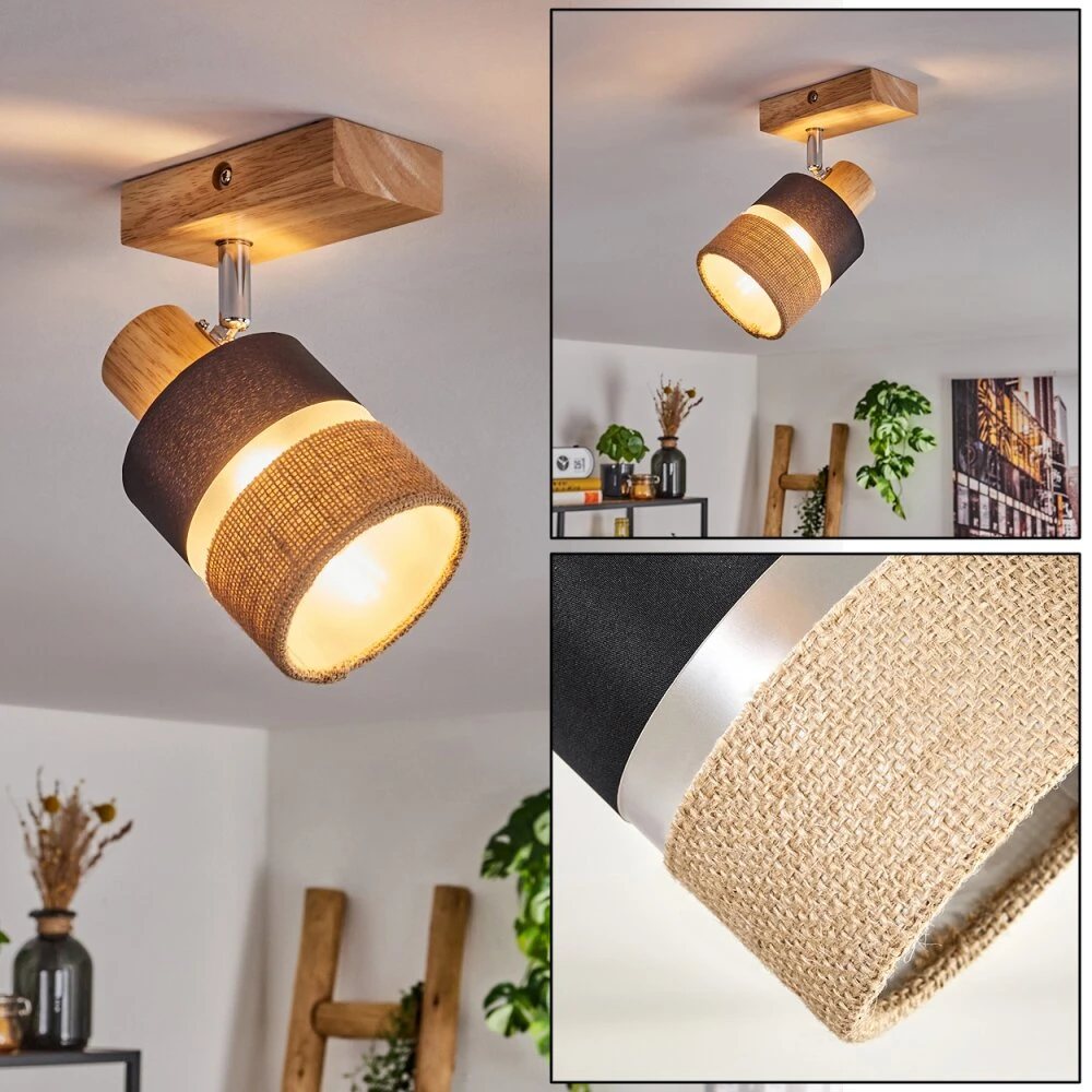 Fallhagen Deckenleuchte Chrom, Naturfarben, 1-flammig 3 Fallhagen Deckenleuchte Chrom, Naturfarben, 1-flammig