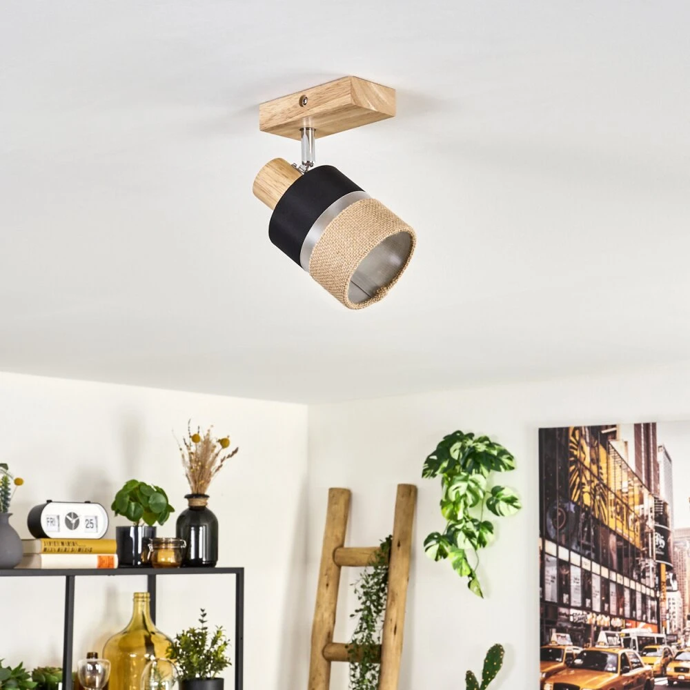 Fallhagen Deckenleuchte Chrom, Naturfarben, 1-flammig 4 Fallhagen Deckenleuchte Chrom, Naturfarben, 1-flammig – Bild 2