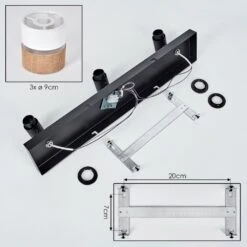 Fallhagen Deckenleuchte Schwarz, 3-flammig -Lampe Verkäufe fallhagen deckenleuchte h9041894 4