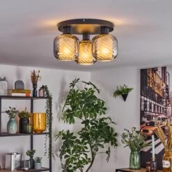 Fanhaes Deckenleuchte Chrom, Rauchfarben, 3-flammig -Lampe Verkäufe fanhaes deckenleuchte h3837856 8