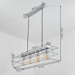 Fevaag Pendelleuchte Silber, 4-flammig -Lampe Verkäufe fevaag pendelleuchte h3568569 3