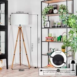 Flemming Stehleuchte 50 Cm Holz Dunkel, Schwarz, 1-flammig -Lampe Verkäufe flemming stehleuchte 50 cm h9007241 3