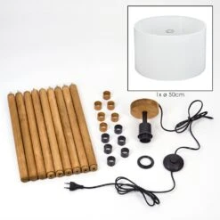 Flemming Stehleuchte 50 Cm Holz Dunkel, Schwarz, 1-flammig -Lampe Verkäufe flemming stehleuchte 50 cm h9007241 4