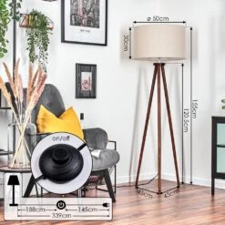 Flemming Stehleuchte Dunkelbraun, 1-flammig -Lampe Verkäufe flemming stehleuchte h3816295 3