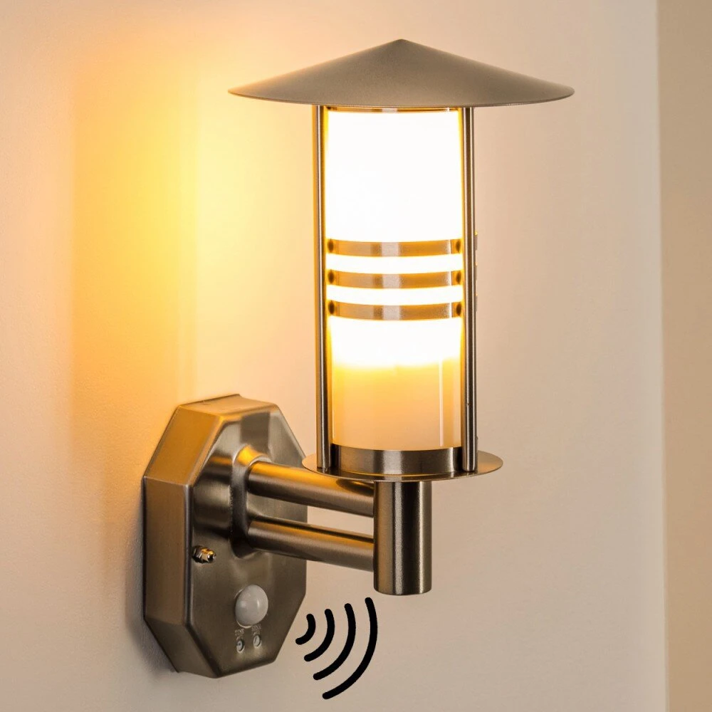 Forli Außenwandleuchte Edelstahl, 1-flammig, Bewegungsmelder 3 Forli Außenwandleuchte Edelstahl, 1-flammig, Bewegungsmelder