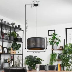 Fournie Hängeleuchte Schwarz, 1-flammig -Lampe Verkäufe fournie haengeleuchte h3644133 3