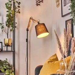 Fridene Stehlampe Naturfarben, Schwarz, 1-flammig -Lampe Verkäufe fridene stehlampe h3723395 10