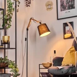 Fridene Stehlampe Naturfarben, Schwarz, 1-flammig -Lampe Verkäufe fridene stehlampe h3723395 8