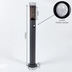 Gaborone Wegeleuchte Anthrazit, 1-flammig, Bewegungsmelder 15 Gaborone Wegeleuchte Anthrazit, 1-flammig, Bewegungsmelder -Lampe Verkäufe gaborone wegeleuchte h3611005 3
