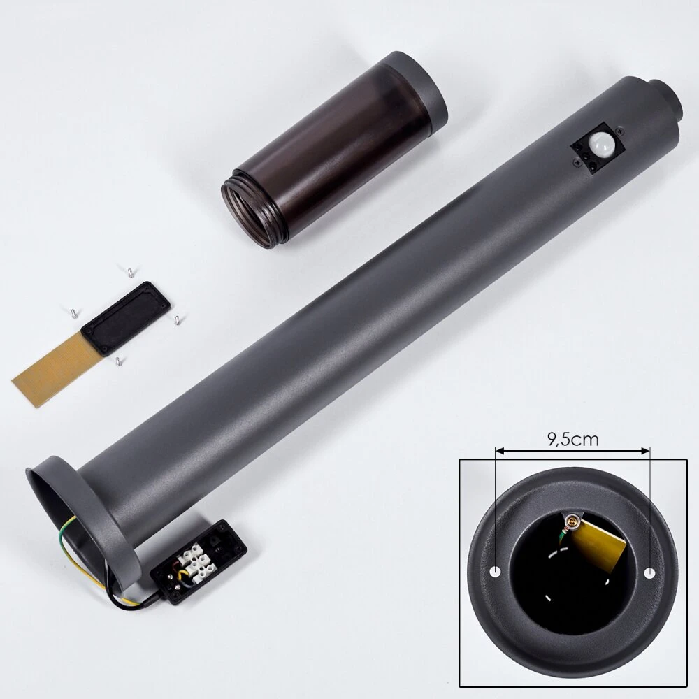 Gaborone Wegeleuchte Anthrazit, 1-flammig, Bewegungsmelder 7 Gaborone Wegeleuchte Anthrazit, 1-flammig, Bewegungsmelder – Bild 5