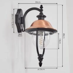 Gascon Außenwandleuchte Kupferfarben, Schwarz, 1-flammig -Lampe Verkäufe gascon aussenwandleuchte h3867600 3